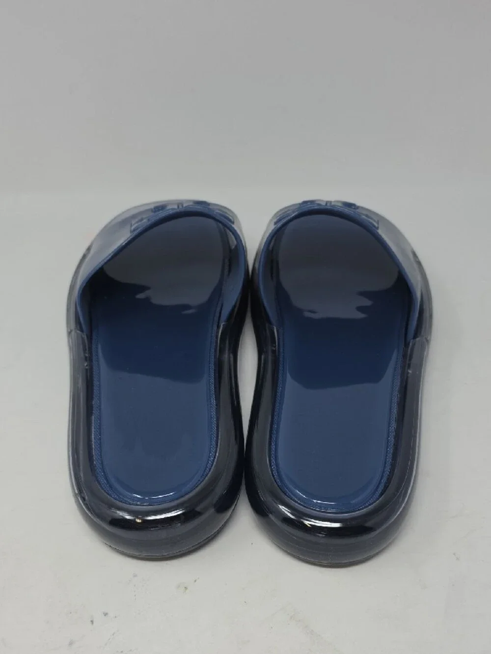 Tory Burch Bubble Jelly Slides Navy  Cushion Waterproof Women's Size 12